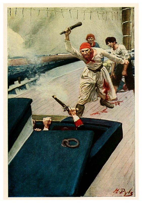 009-Entonces comenzó la verdadera lucha- Howard Pyle's book of pirates..1921