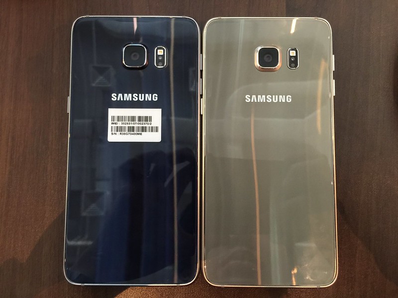 Samsung Galaxy S6 edge+ - Black Sapphire & Gold Platinum (Back)