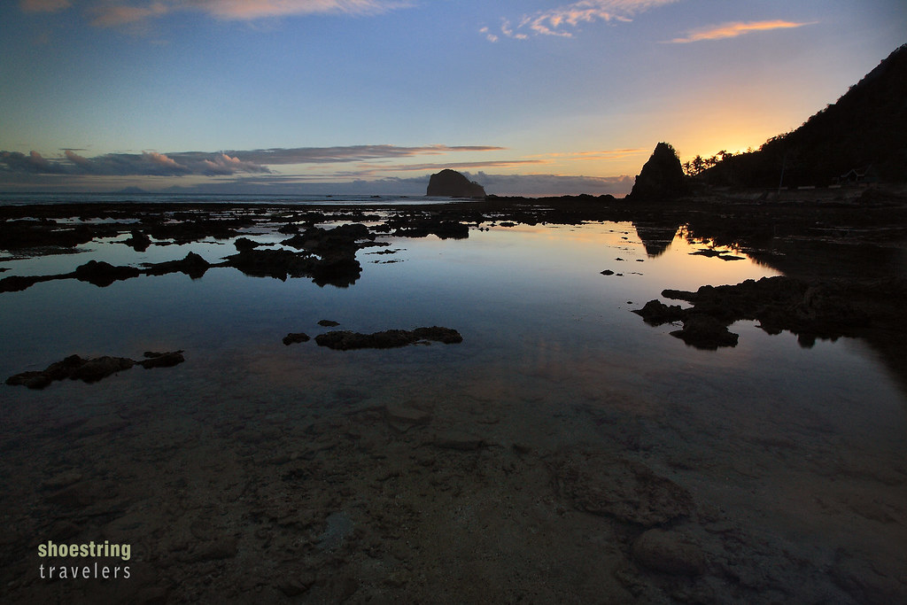 sunrise at Diguisit Beach with the Aniao Islets in the background