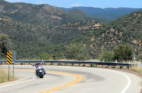road arizona mountains highway hills motorcycle guardrail curve route89 sierraprieta
