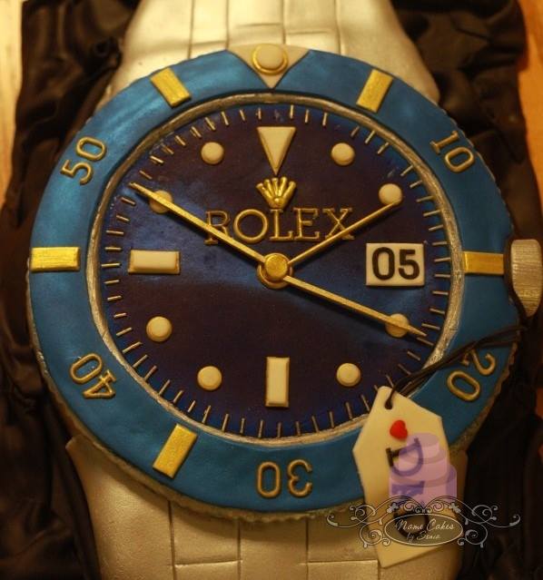 Rolex Watch Cake by Sonia Huebert of Name Cakes by Sonia