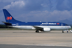 British Midland B737-3Q8 G-OBMP GRO 29/10/1995