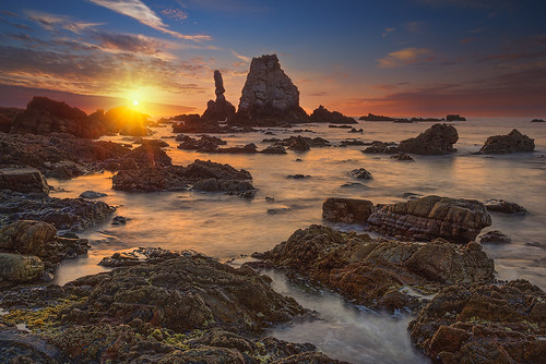 sunset sun seascape rock canon landscape spain agua asturias espana filter lee 5d mkiii