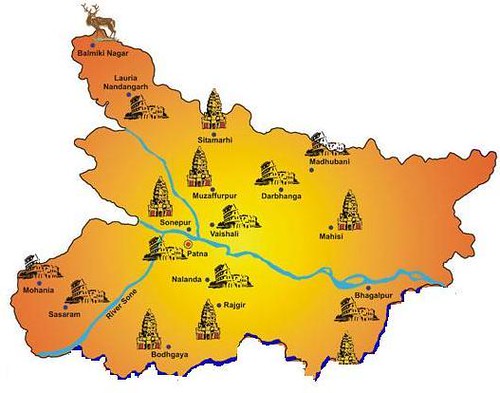 Bihar Map [courtesy : Bihar Tourism]