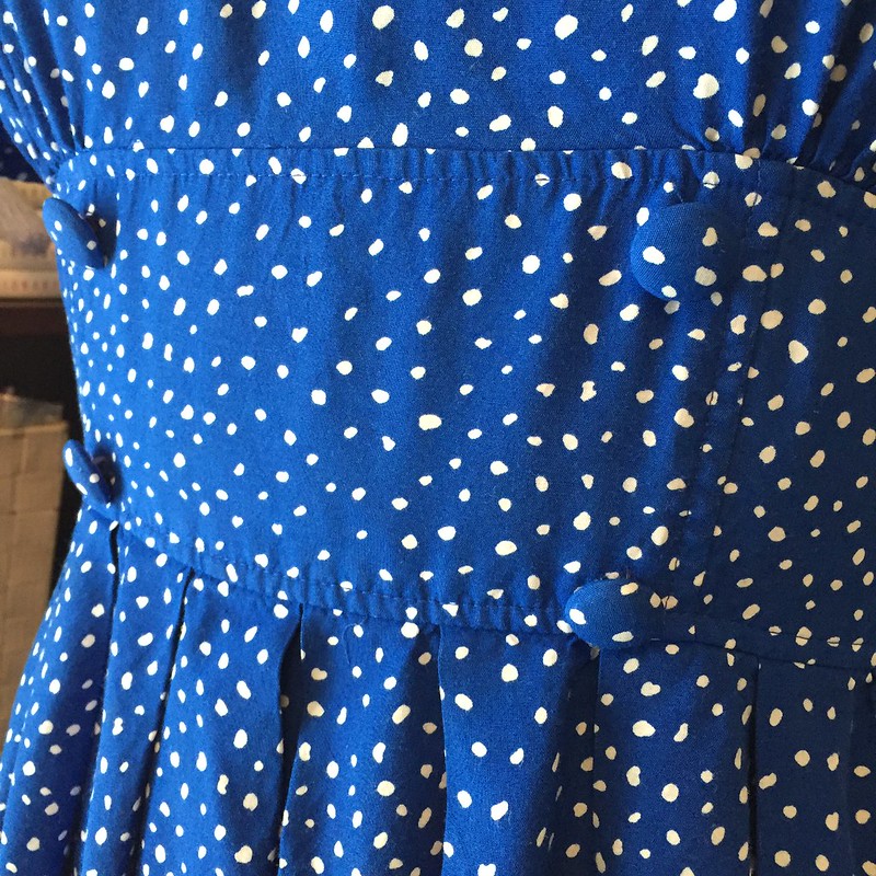 Blue Polka Dot Dress - Before