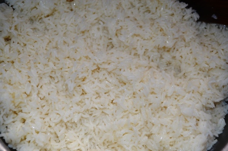 cook and spread rice