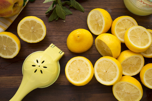 Juiced lemon halves