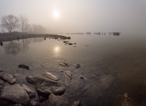 newyork fog sunrise river shoreline hudsonriver beacon hudsonvalley longdockpark