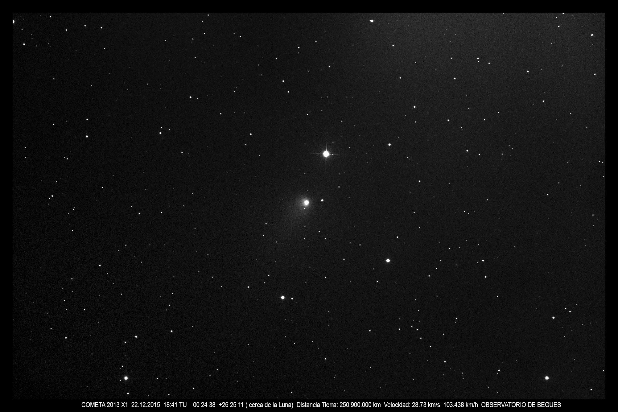 Cometa 2013 X1 22 12 2015