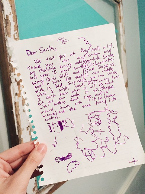 Iris' letter to Santa - Christmas 2015