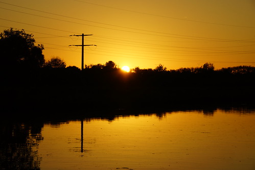 sunset reflection night river peterborough