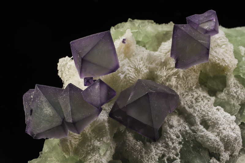 octahedral fluorite crystals
