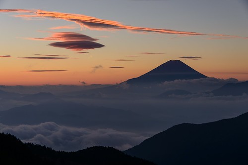 sunrise dawn 日本 fujisan 富士山 mtfuji 夜明け 山梨県 南巨摩郡 池の茶屋林道