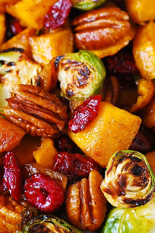 Roasted Brussels Sprouts, Cinnamon Butternut Squash, Pecans, and ...