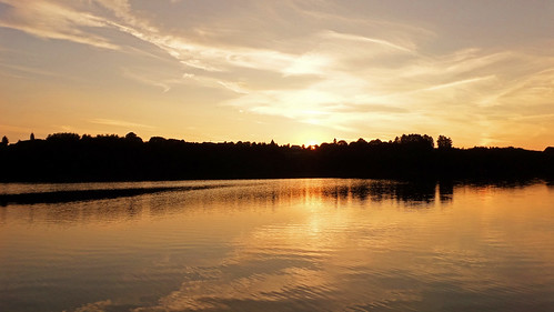 sunset coucher soleil lake lac butgenbach berg belgique lцdоіс