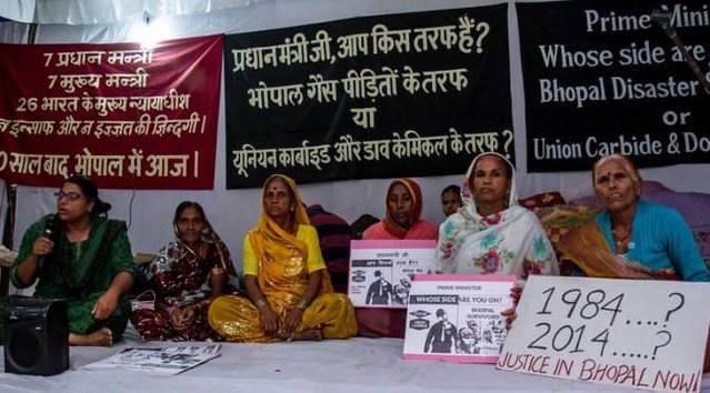 Agitating Bhopal gas victims (File photo)