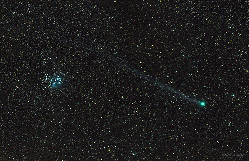 canada alberta comet stacked pleiades lovejoy 2015 pixinsight