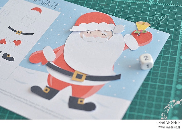 Let's dress Santa Kids Christmas printable and craft