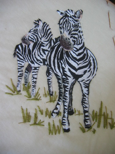 Threadpainting Zebras