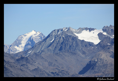 La Grande Casse à gauche, le Glacier de Chavière et Péclet à droite
