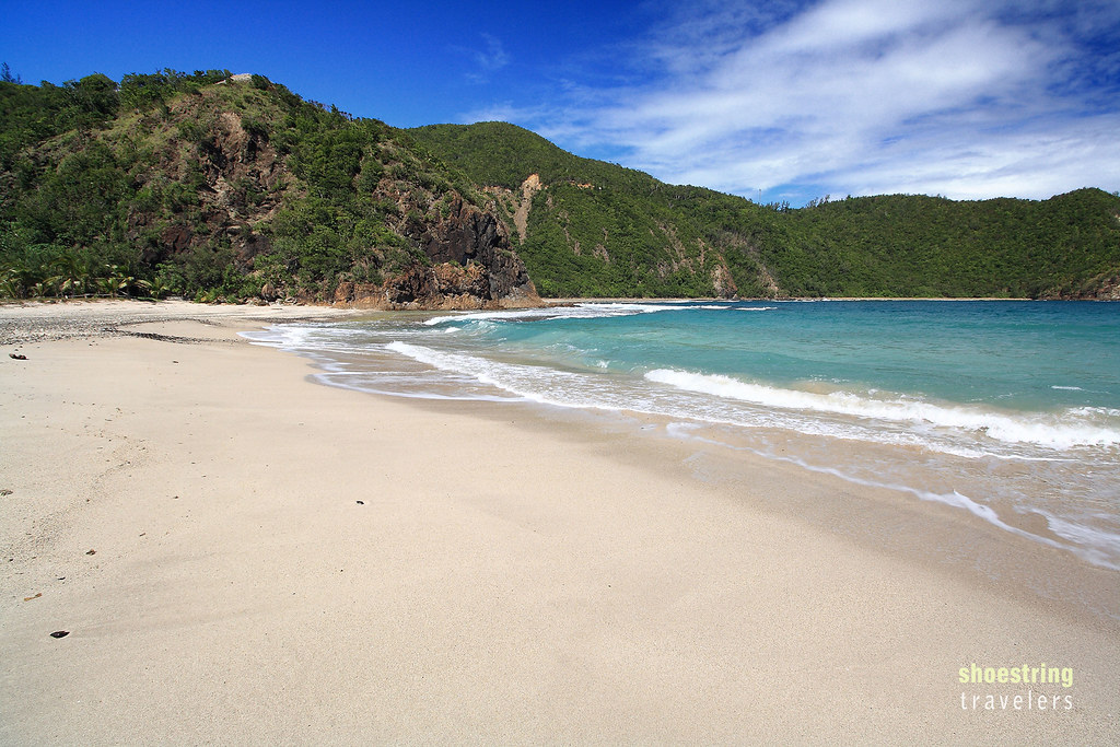 off-white sandy beach at Dicasalarin Cove