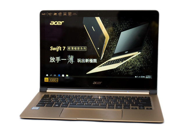 薄如蟬翼外型優美　厚度 0.998 公分極致輕薄筆電 Acer Swift 7 開箱 @3C 達人廖阿輝