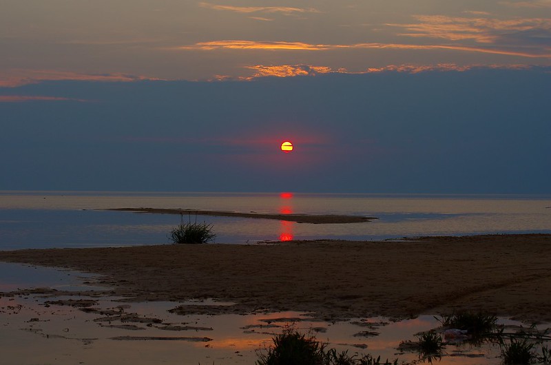 Чудское озеро, Псковская область, Россия, закат