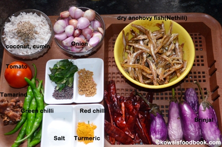 ingredients for nethili curry