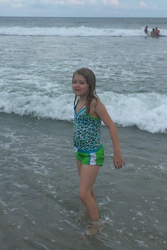 Catie in the ocean