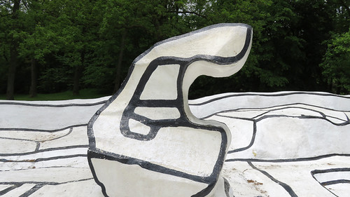 Sculpture by Jean Dubuffet in the Kroller Muller Sculpture Garden near Utrecht, Holland