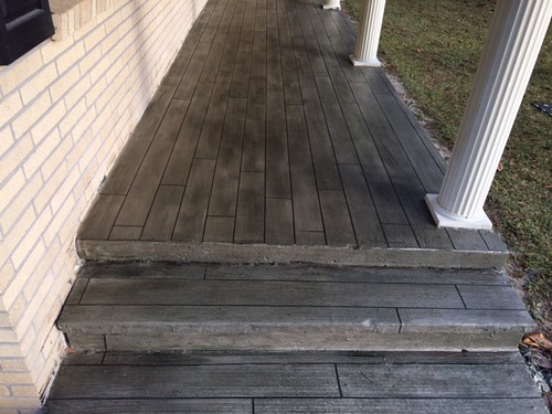 wood concrete gray porch faux weathered