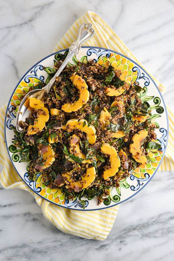 Delicata Squash, Kale, and Wild Rice Pilaf | Things I Made Today