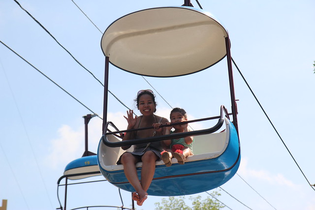 Mio and I riding the Sky Ride at Dutch Wonderland