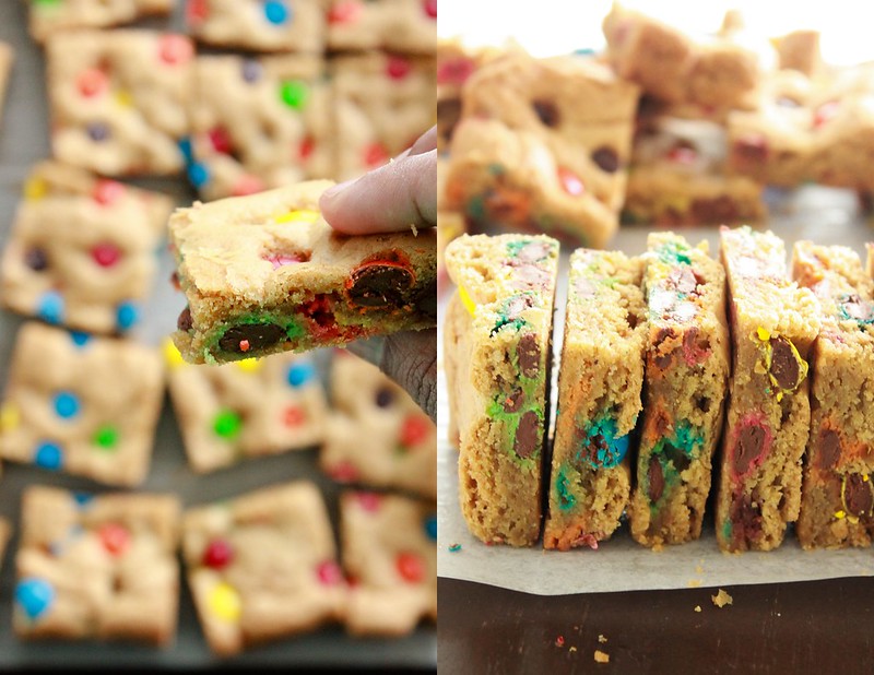CHEWY M&M COOKIE BARS