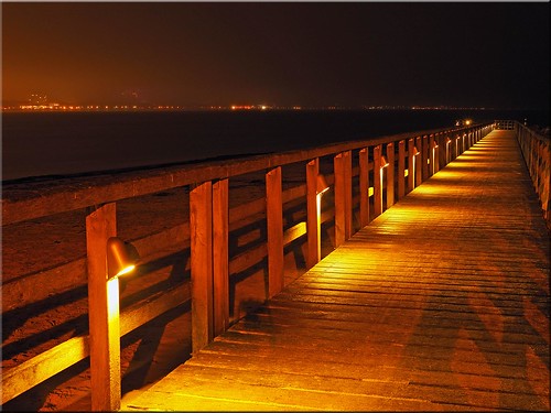 pier nightshot nachtaufnahme seebrücke 2015 foggyview ostseeleuchte ostseeblickimleichtennebel