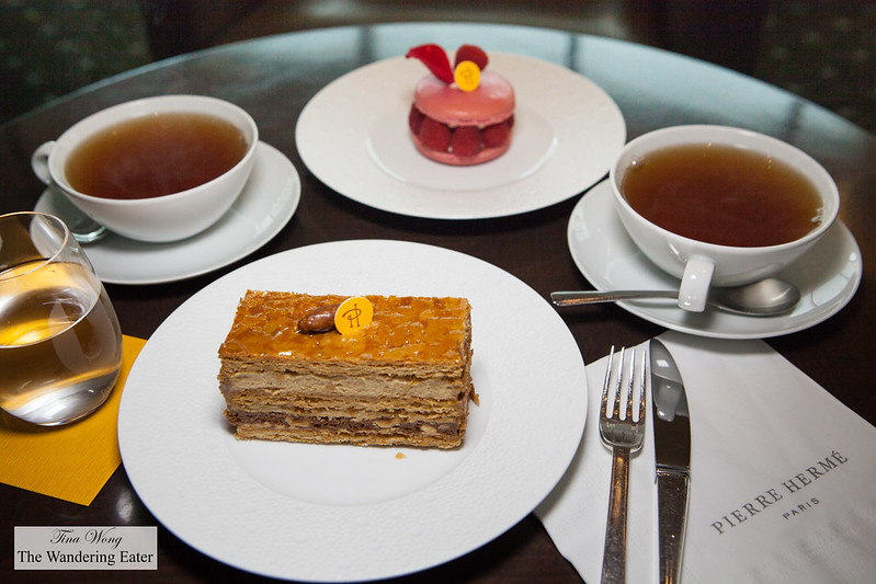 Ispahan & 2000 Feuille pastries and Thé Jardin de Pierre to sip at Bar Chocolat