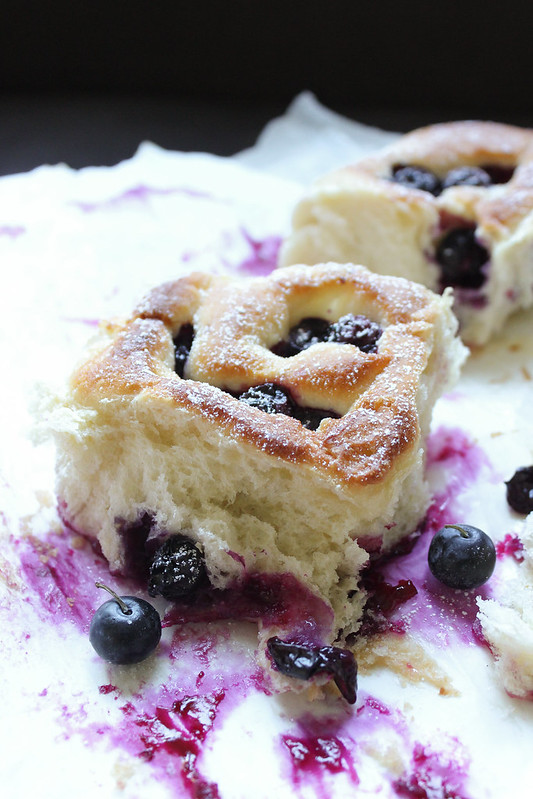 Blueberry swirl rolls