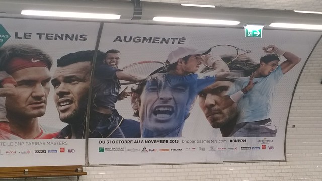 Tennis stars in the parisian subway