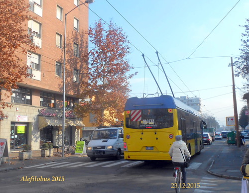 filobus Neoplan n°02 nel quartiere San Lazzaro - linea 7