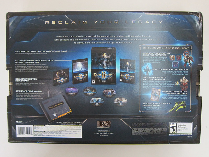 StarCraft 2 – Legacy of the Void – Collector's Edition - Box Back